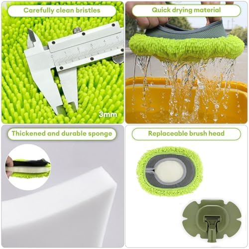 66'' Wall Mop with Long Handle, Ceiling Dust Mop with 15° Labor-Saving Elbow - Image 5