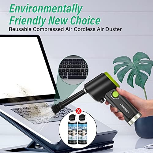DOROBEEN Compressed Air Duster, Cordless Handheld Air Blower, Stepless Speed - Image 3