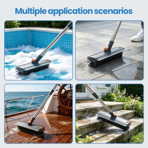 3 in 1 Floor Scrub Brush, Heavy Duty 90° Bristle - Image 5
