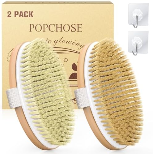 POPCHOSE Dry Brushing Body Brush, Natural Bristle Exfoliating Brush by Popularchoicesfromhere