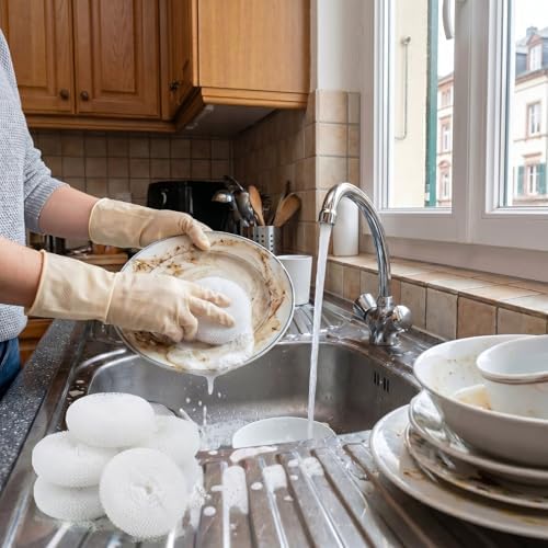 Blulu 15 Pcs Plastic Dish Scrubbers, Nylon Mesh Pads - Image 5