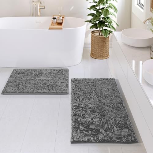 Hearth & Harbor Bathroom Rugs, Chenille Bath Mat - Image 2
