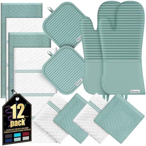 Oven Mitts Kitchen Towels and Dishcloths by KacNacPro