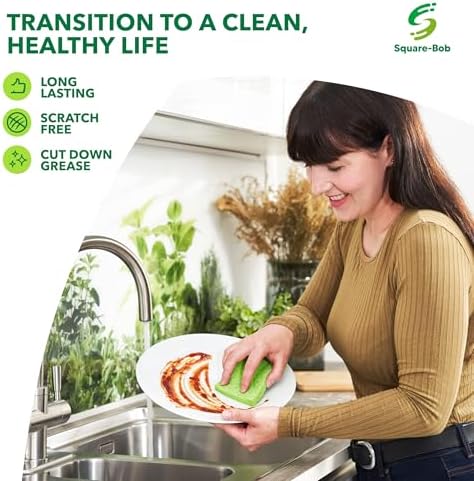 Compressed Non Scratch Kitchen Sponges, Highly Absorbent, 12 Pack - Image 4
