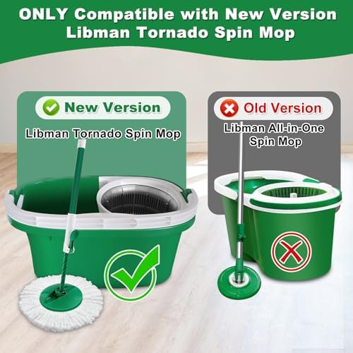 Reusable Mop Head Replacement for Libman Tornado Spin Mop Thick Microfiber Spin - Image 2