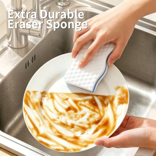 50 Pack Magic Eraser Sponge Pads, Extra Thick Melamine Sponges - Image 2
