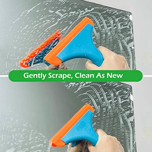 3 Pcs Flexible Silicone Squeegee, FineGood 5.9” Blade Window Squeegee Shower - Image 3
