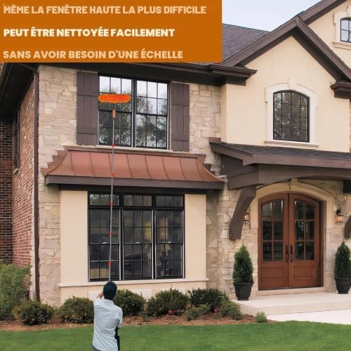 20 ft+ Reach Squeegee Window Cleaner Duster 2 in 1 Rotatable Window Cleaning - Image 7