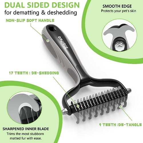 Staltwo Deshedding Dog Brush, Deshedding Undercoat Brush - Image 3
