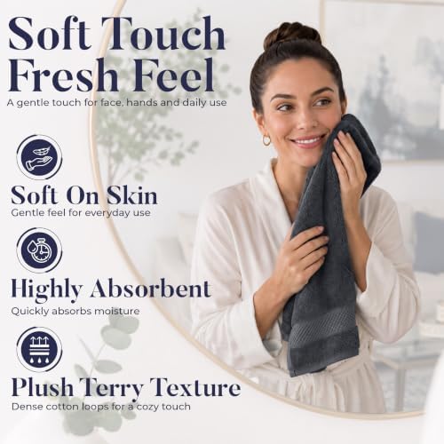 DAN RIVER 6-Pack Premium Hand Towels - Image 3