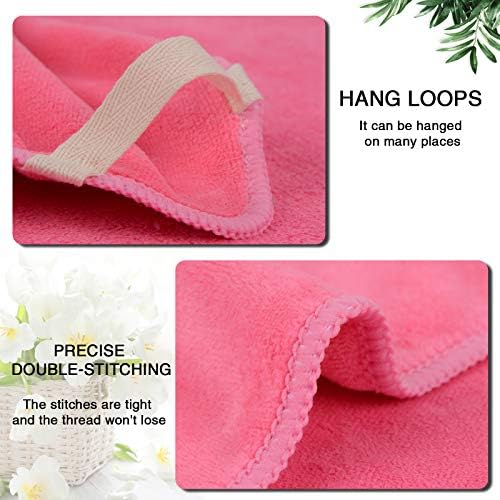 Microfiber Facial Cloths Fast Drying Washcloth 12x12inch Multicolor 6 pack - Image 2