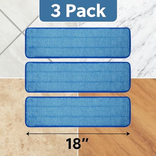 3 Pack of 18 inch Microfiber Mop Pad Universal - Image 2