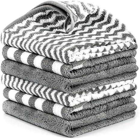 Microfiber Cleaning Cloths, 6 Pack Kitchen Towels & Dish Towels by Unknown