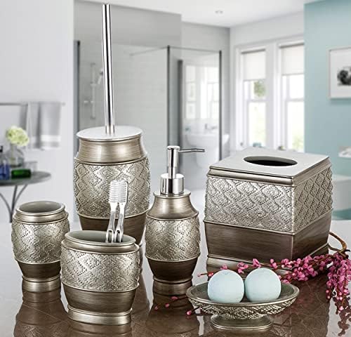 Creative Scents Dublin Silver Toilet Brush Set - Image 5