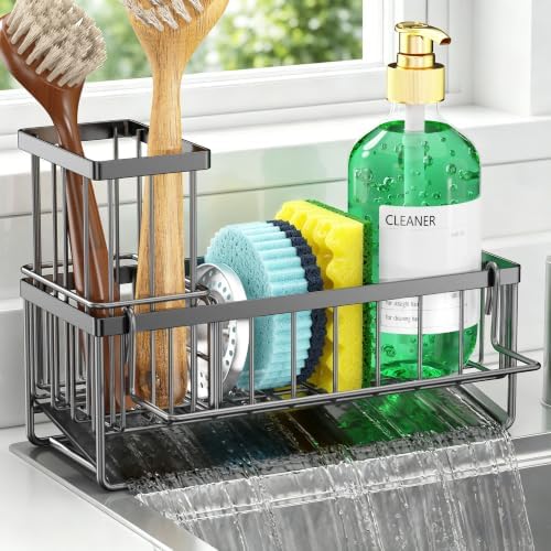 Sponge Holder for Kitchen Sink, Kitchen Sink Caddy, Kitchen Sink Sponge Holder by OERPHO