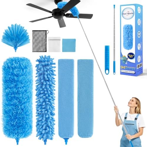 94'' Cobweb Duster with Extension Pole, Spider Web Brush by CleanBeastie