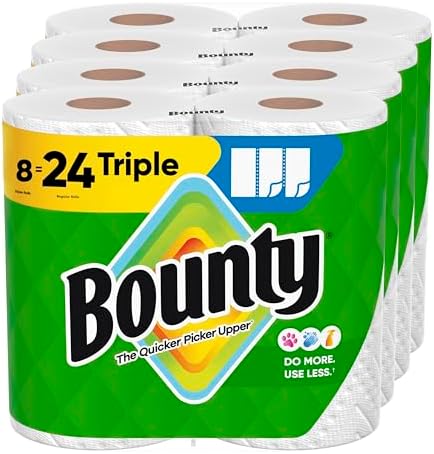 Bounty Select-A-Size Paper Towels, 8 Triple Rolls = 24 Regular Roll by Bounty