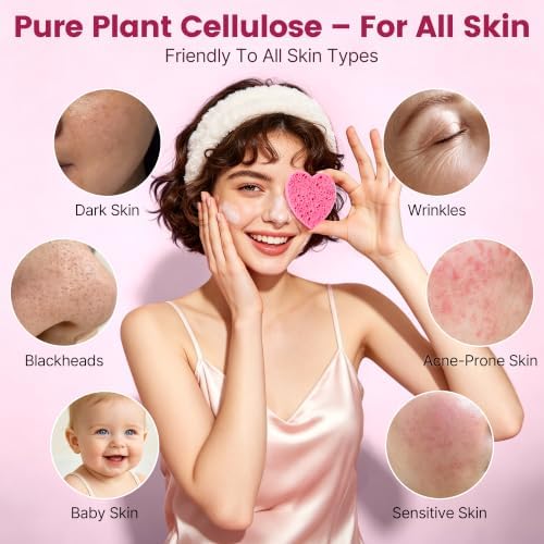 80 Count Compressed Facial Sponges Cellulose Eco-Friendly Makeup Sponges - Image 4