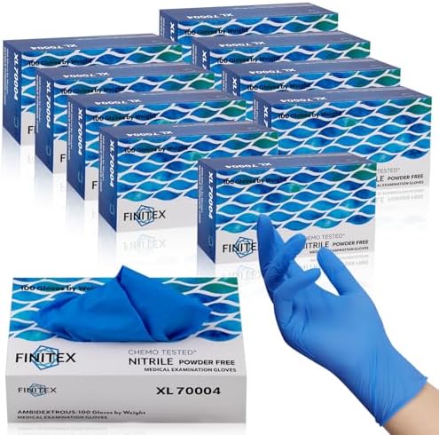 FINITEX Nitrile Disposable Medical Exam Gloves 4mil 100PCS Food Glove by FINITEX