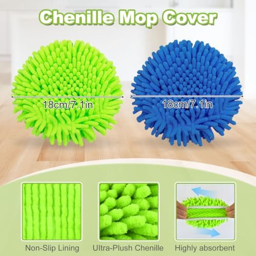 Mops Heads Replacements for O Cedar, Chenille Mop Heads for O Cedar RinseClean - Image 3