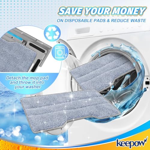 KEEPOW Reusable Mop Replacement Pads Compatible - Image 6