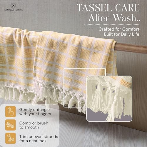 Matrix Dobby Kitchen Towels 4 Pack 100% Cotton, 16x26 Inches, Decorative Tea - Image 5