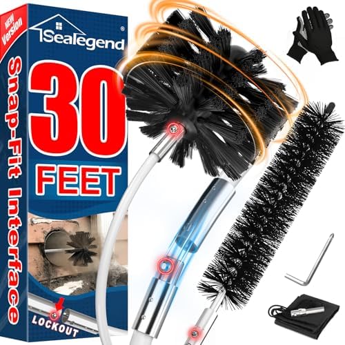 Sealegend 30Ft Dryer Vent Cleaner Kit, Flexible Lint Remover by Sealegend