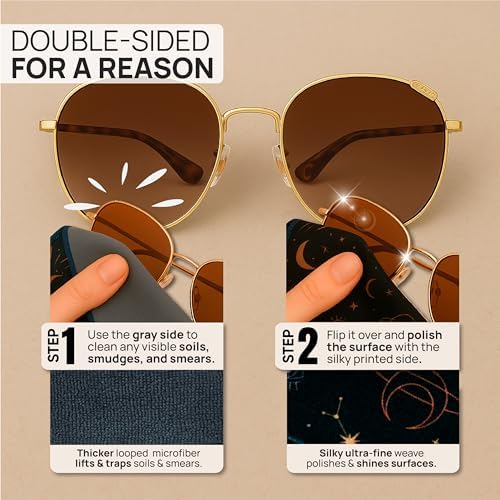 Microfiber Wholesale Quick Cloth Glasses Cleaning Cloths 8x8 Astrology - Image 3