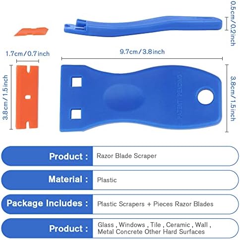 Ainiv Plastic Razor Blade Scrapers, Scraper Tool - Image 2