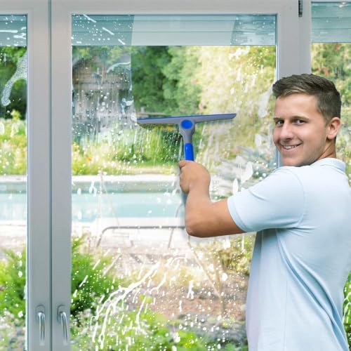 DSV Standard 10" Heavy Duty Blue, Handheld Squeegee - Image 2