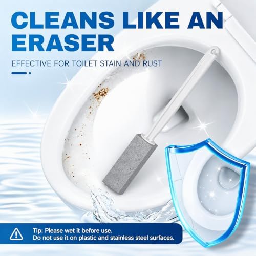 2 Pack Pumice Stone for Toilet Cleaning, Extra Long Handle for Removing Bowl - Image 5
