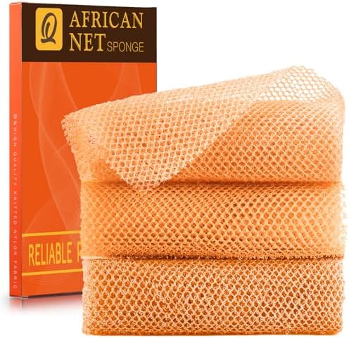 UJFQBH 3 Pieces African Bath Sponge African Net Long Net Bath Sponge by BuyNow