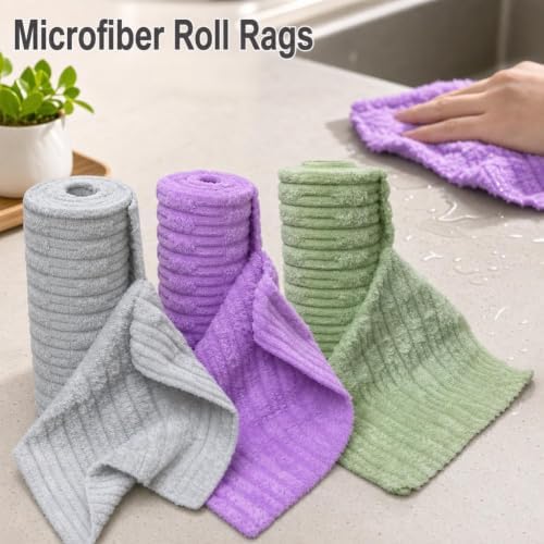 Tearable Plush Microfiber Cleaning Cloth, Cleaning Cloth Roll Lazy Rag - Image 5