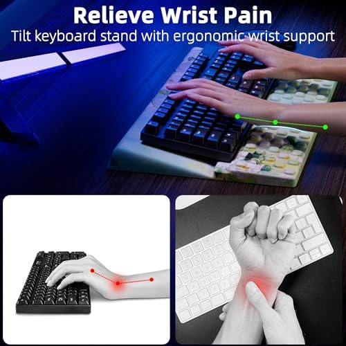 Ospelelf Keyboard Wrist Rest Pad, Comfy Ergonomic Keyboard Stand Holder - Image 2