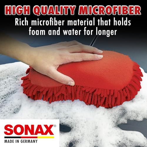 SONAX Microfiber Wash Sponge – Scratch-Free Car Wash Sponge, Ultra-Soft - Image 4