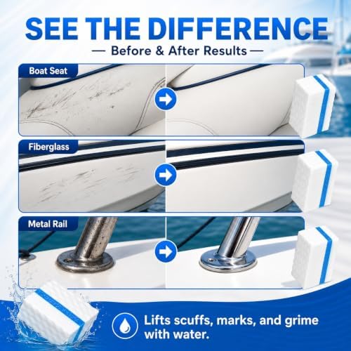 RAINFLOW 10PCS Boat Scuff Erasers, Thick Cleaning Sponges - Image 4