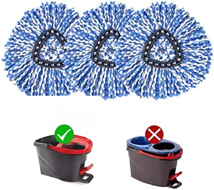 Matthew Cleaning 3Pack Blue Microfiber Spin Mop Replacement Head Compatible by MATTHEWCLEANINGPRODUCTS