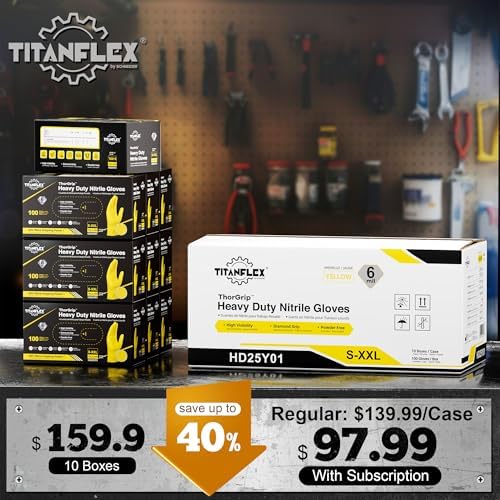TitanFlex Heavy Duty Industrial Nitrile Gloves - Image 2
