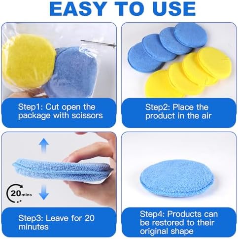 REGUICORP Polishing Pad 8 PCS, 5 Inch Diameter Round Microfiber Applicator Pad - Image 3