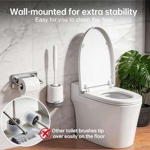 Lefree Silicone Toilet Brush and Holder Set - Image 3