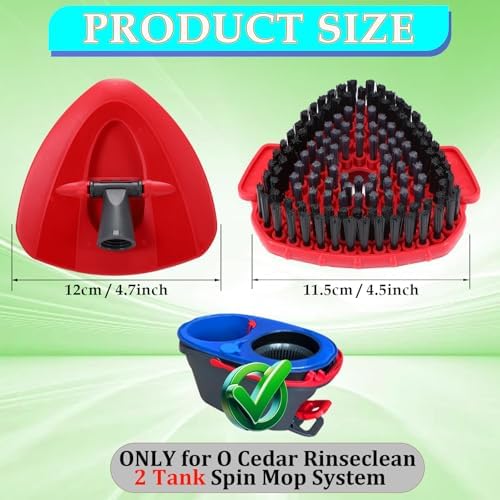 RinseClean Spin Mop Scrubber Replacement Scrub Brush Head Compatible - Image 4