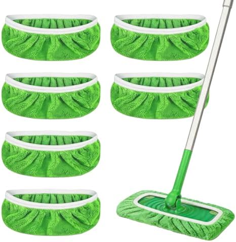 6 Pack Washable Coral Fleece Mop Pad Refills by Unknown