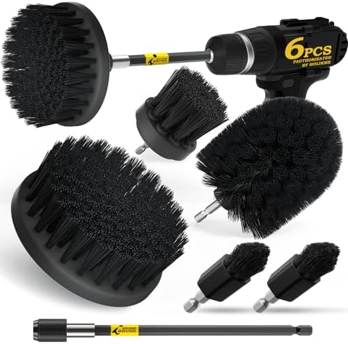 Holikme 6Pack Drill Brush Power Scrubber Cleaning Brush Extended Long by Holikme