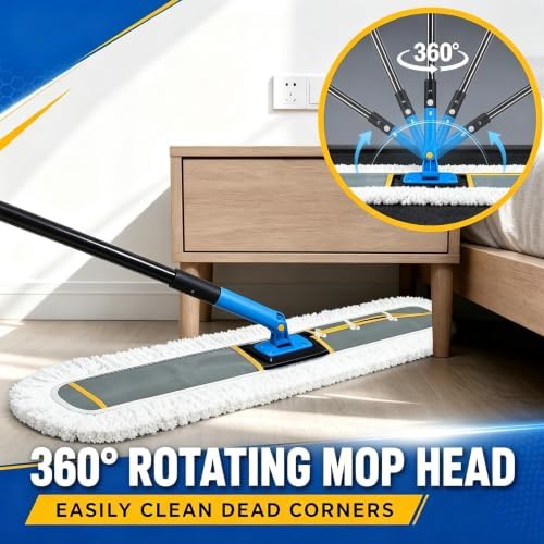35'' Commercial Dust Mop, Use for Dry and Wet, Flat Mop - Image 3
