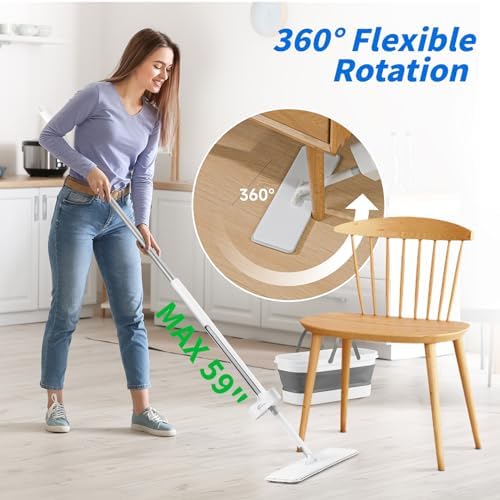 Oshang Flat Mop and Collapsible Bucket OG7 - Image 3