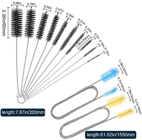 Patelai 12 Pieces Aquarium Filter Brush Set Aquarium Cleaning Brush Tools - Image 4