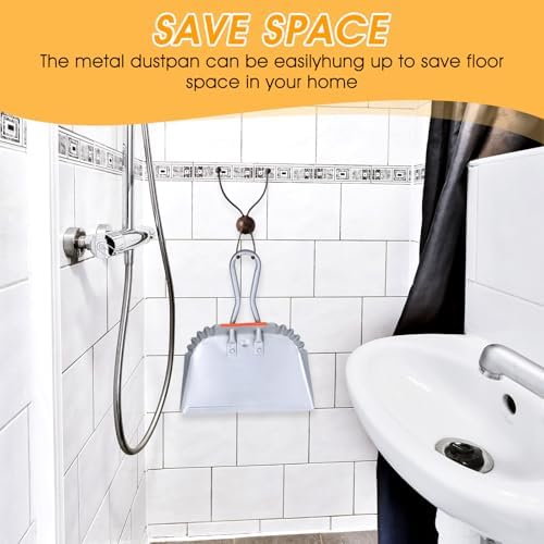 4 Pack Industrial Metal Dustpan 12" Heavy Duty Dust Pan - Image 5