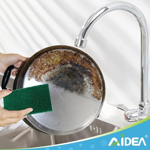AIDEA Heavy Duty Scouring Pads, Dish Scrubber Pads 96 Pack, 5.5in*3.5in - Image 6