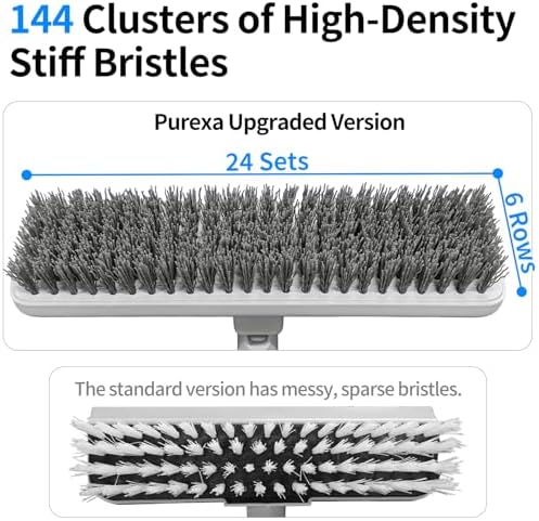 Floor Scrub Brush with 55" Long Handle, 2-in-1 Floor Brush with Built-in - Image 5