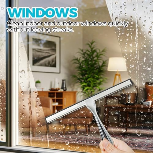 ALFLOD Shower Squeegee for Glass Doors, Tile Walls, Mirrors and Windshields - Image 3